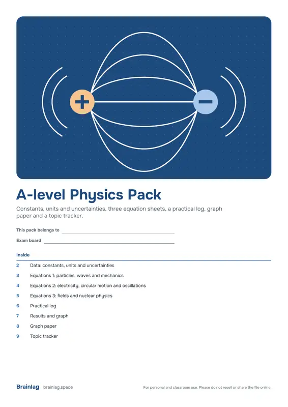 غلاف A-level Physics Pack