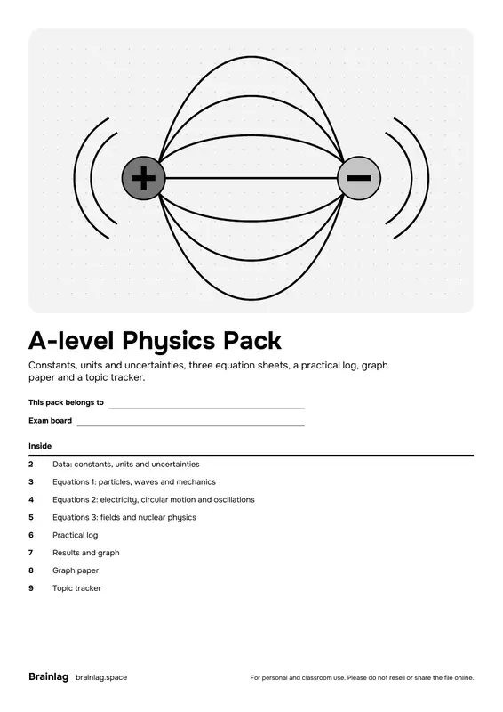 غلاف A-level Physics Pack