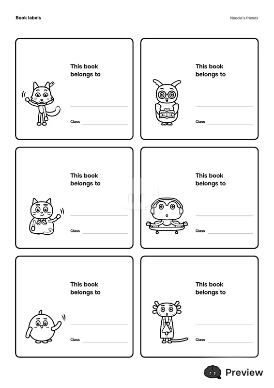 الصفحة 1: Book labels (6)