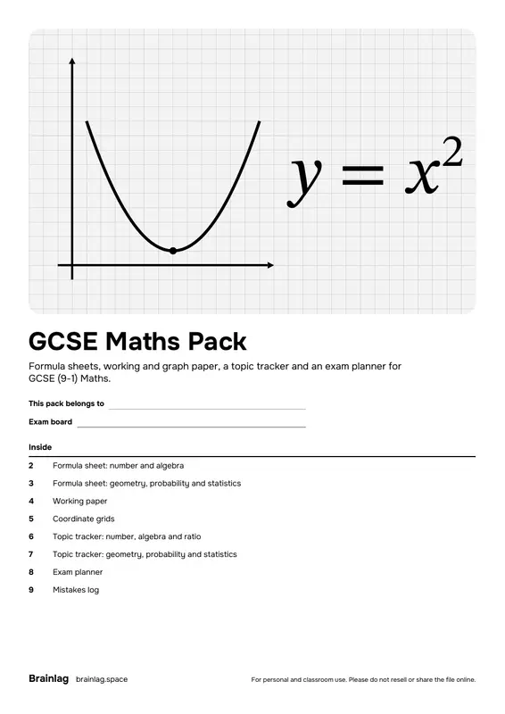Kapak: GCSE Maths Pack