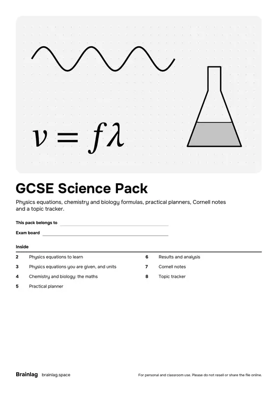 GCSE Science Pack的封面