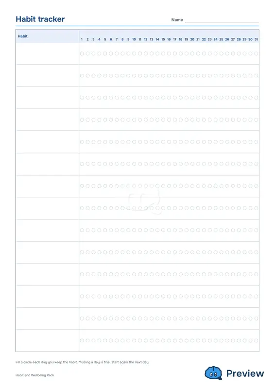 पेज 2: Habit tracker