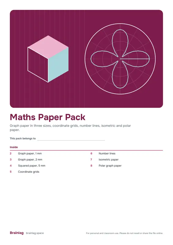 غلاف Maths Paper Pack
