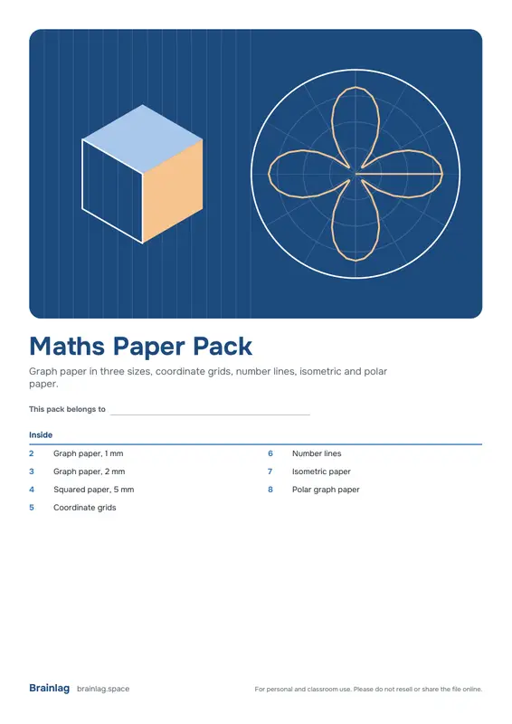 غلاف Maths Paper Pack