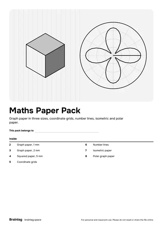 غلاف Maths Paper Pack