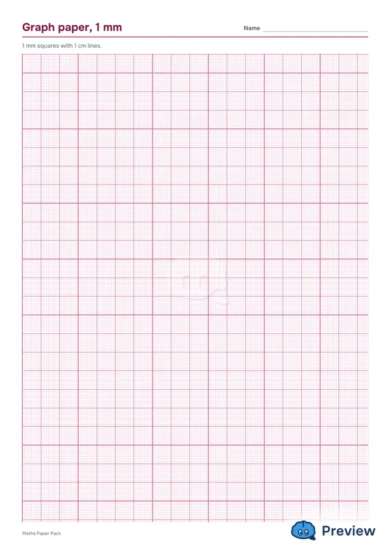 الصفحة 2: Graph paper, 1 mm