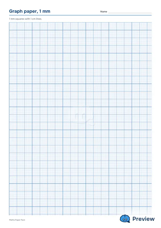 الصفحة 2: Graph paper, 1 mm