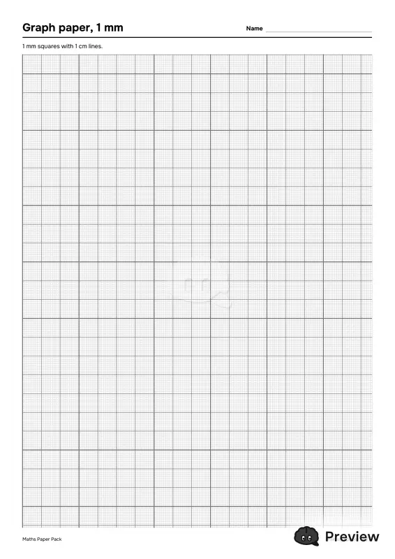 الصفحة 2: Graph paper, 1 mm