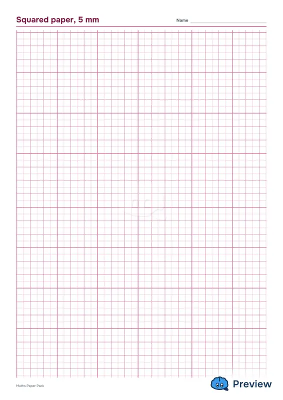 الصفحة 4: Squared paper, 5 mm