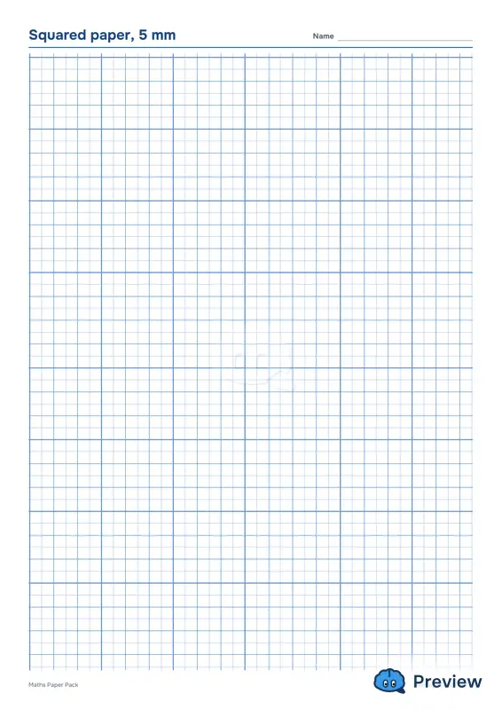 الصفحة 4: Squared paper, 5 mm
