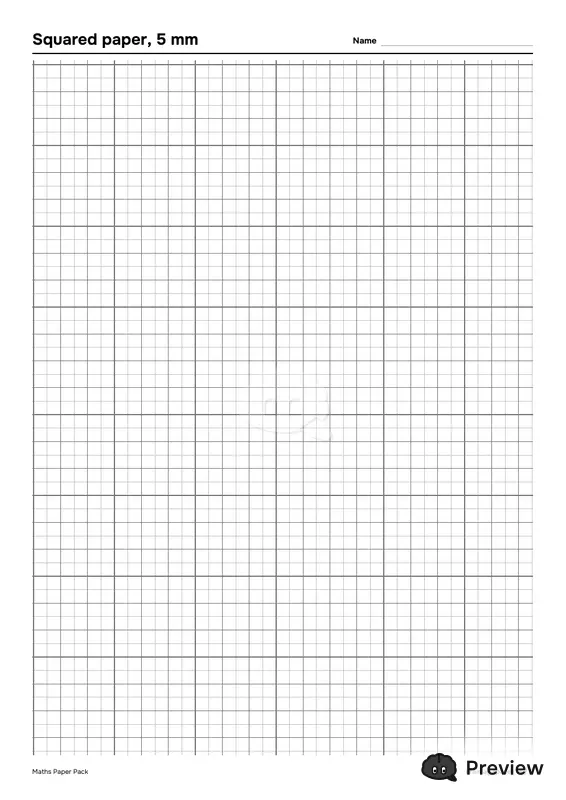 الصفحة 4: Squared paper, 5 mm