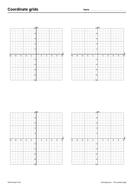 الصفحة 5: Coordinate grids