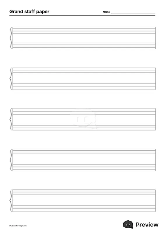 第 3 页：Grand staff paper