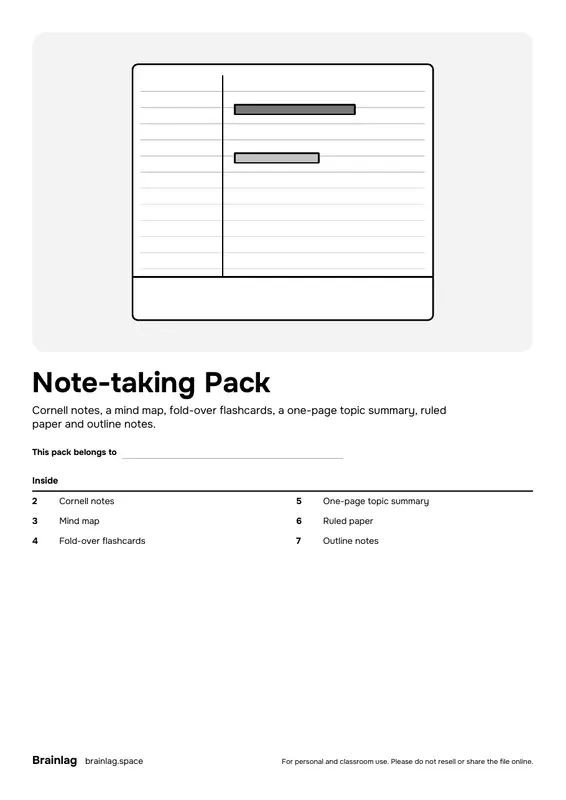 Kapak: Note-taking Pack