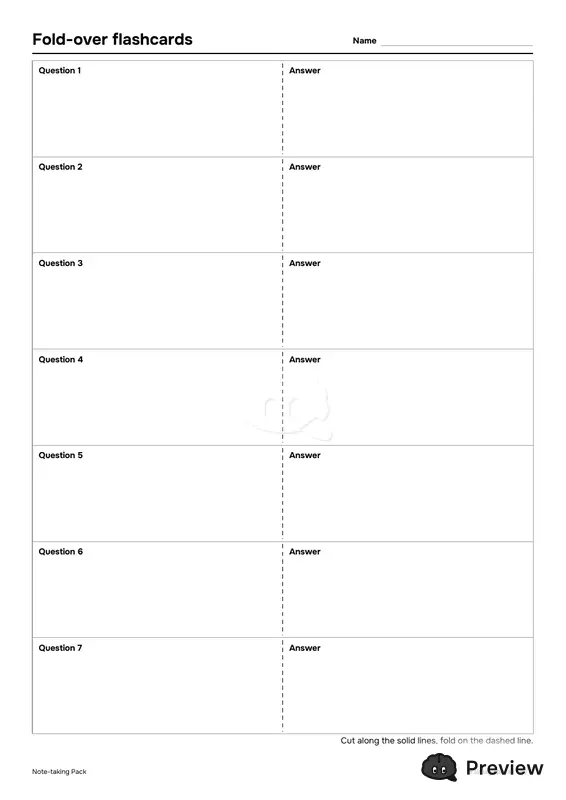 Sayfa 4: Fold-over flashcards