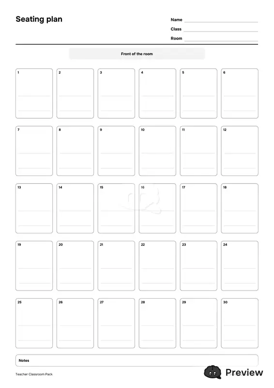 पेज 2: Seating plan