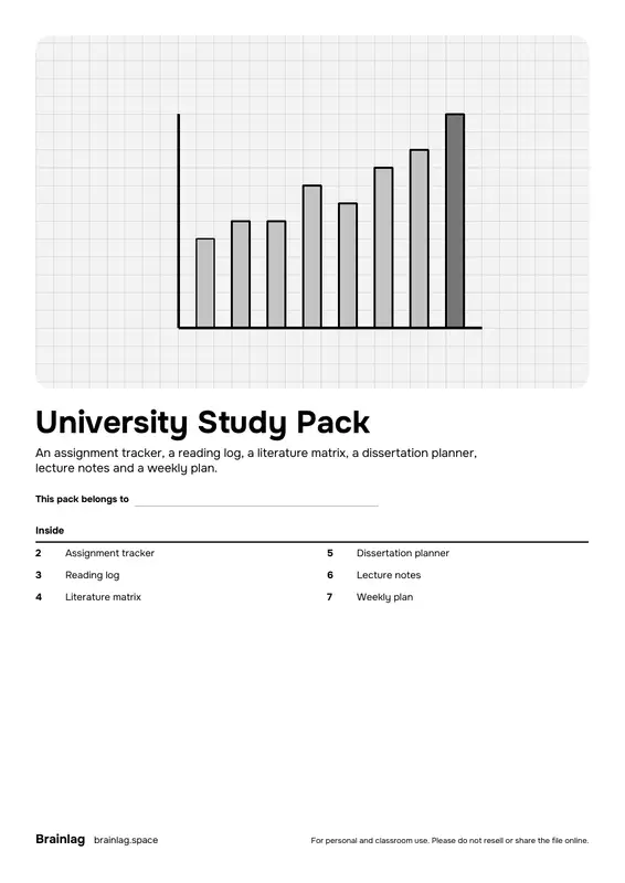 غلاف University Study Pack
