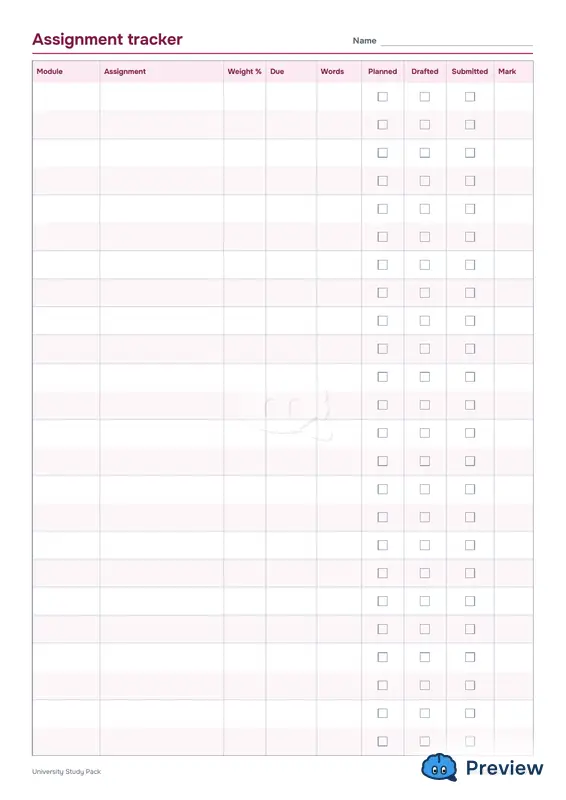 पेज 2: Assignment tracker