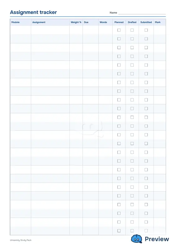 पेज 2: Assignment tracker